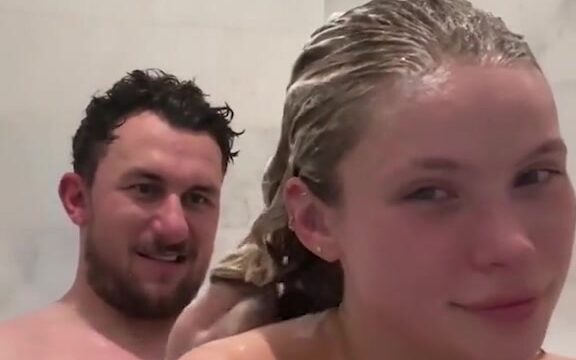 Video of Johnny Manziel showering with girlfriend Josie Canseco!!!
