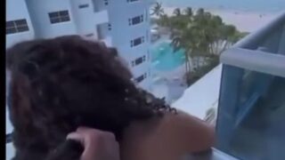 Murda B Gets Fucked From Behind On The Hotel Balcony