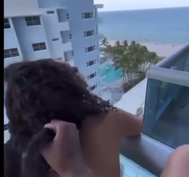 Murda B Gets Fucked From Behind On The Hotel Balcony